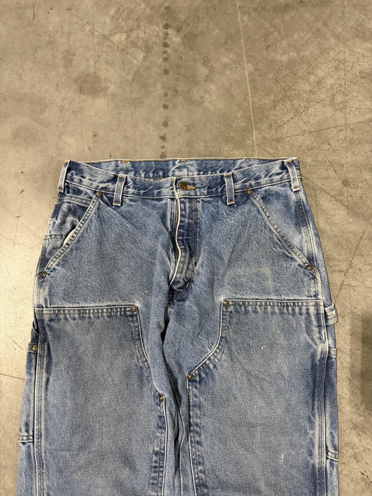 Carhartt B73 DST Double Knee Carpenter Jeans Size 34x30 Vintage