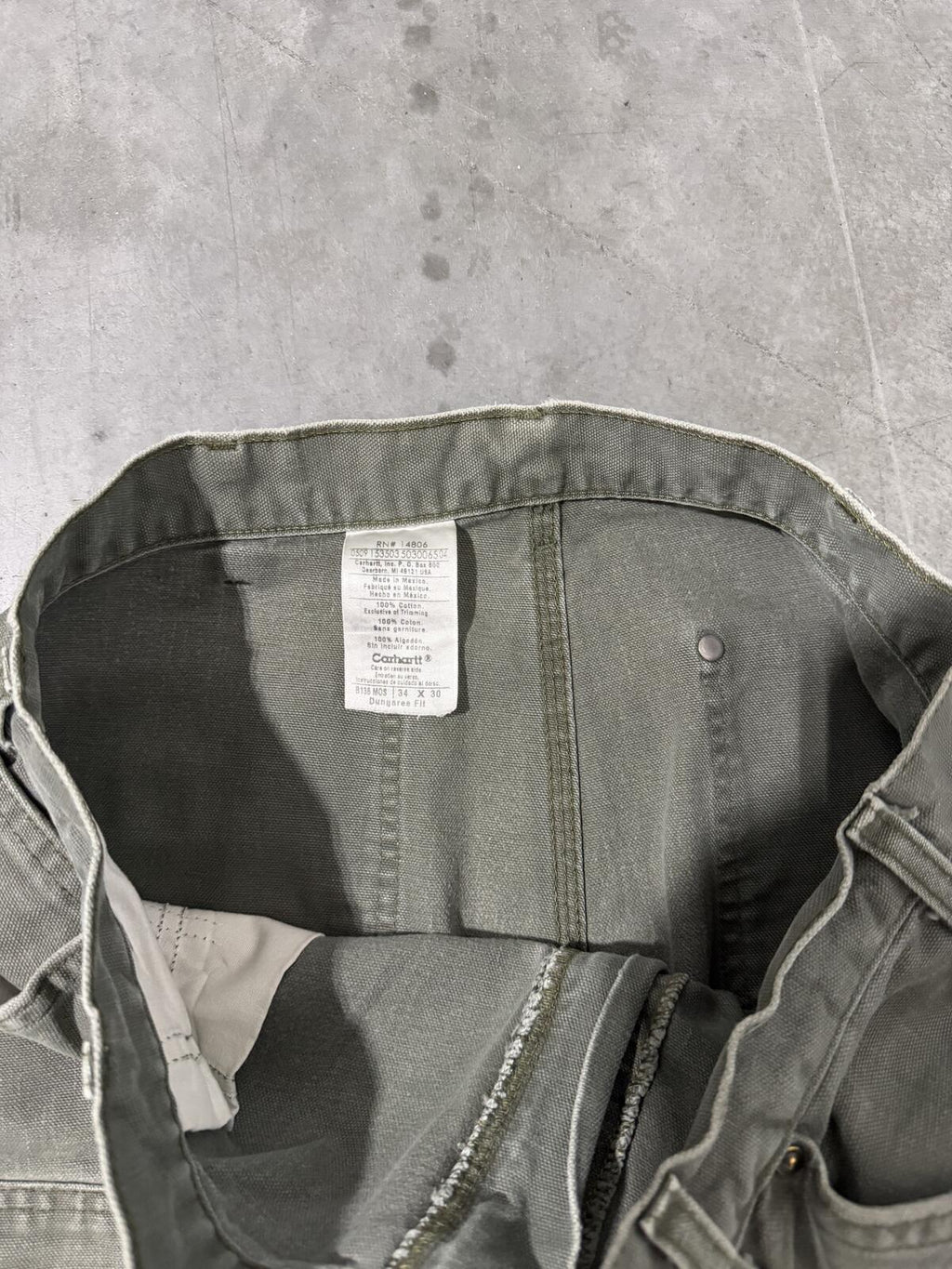 Carhartt B136 MOS Double Knee Carpenter Pants Size 34x30 Vintage