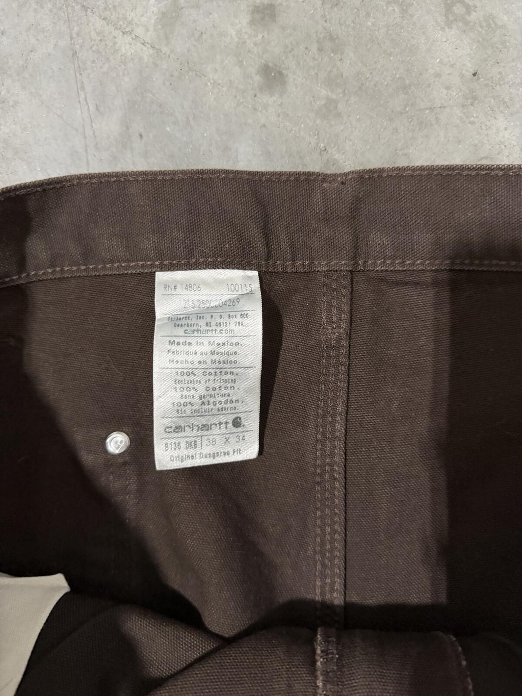 Carhartt B136 DKB Double Knee Carpenter Pants Size 38x34 Vintage