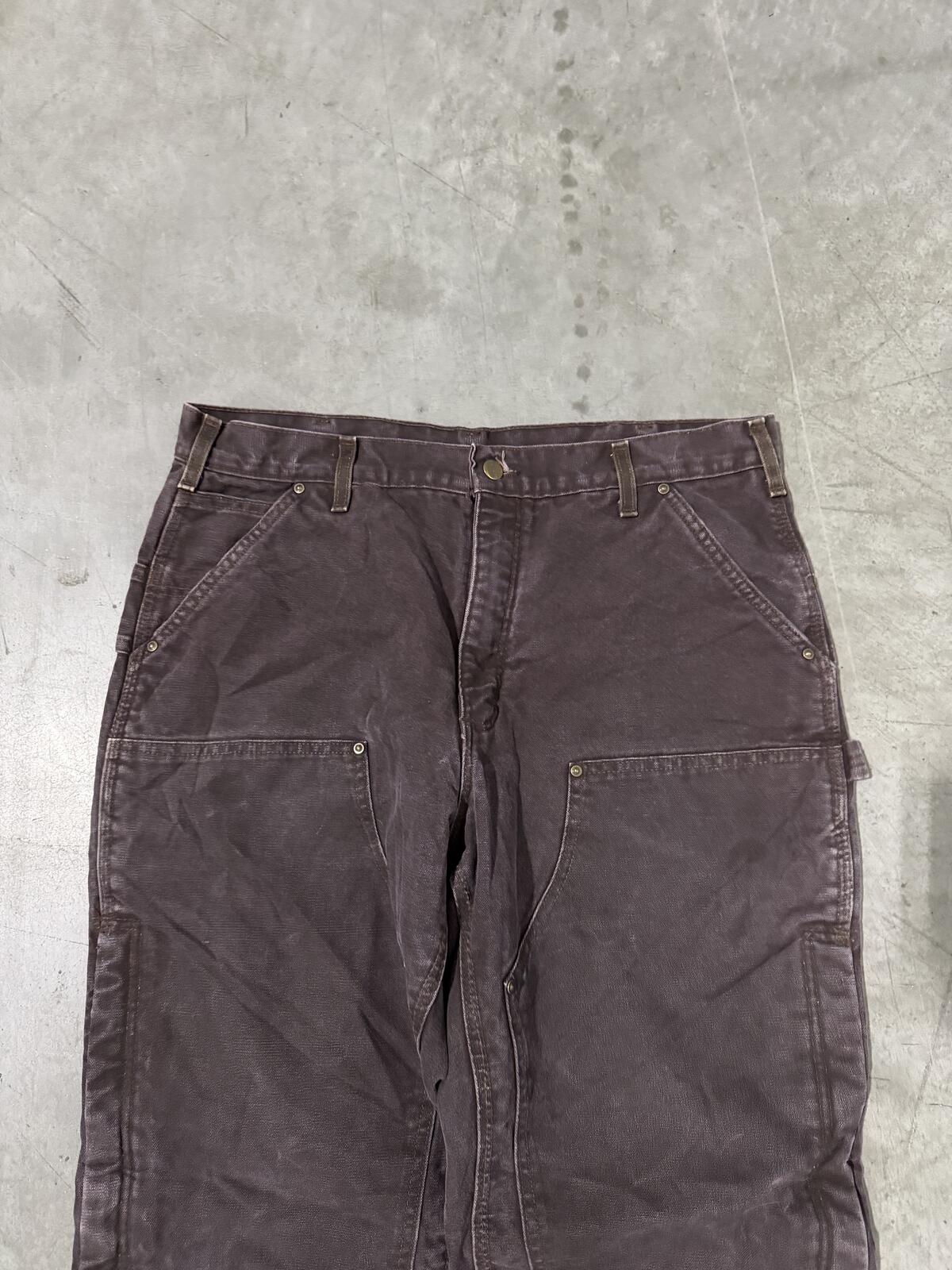 Carhartt B194 DKB Double Knee Carpenter Pants Quilt Lined Size 36x32 Vintage