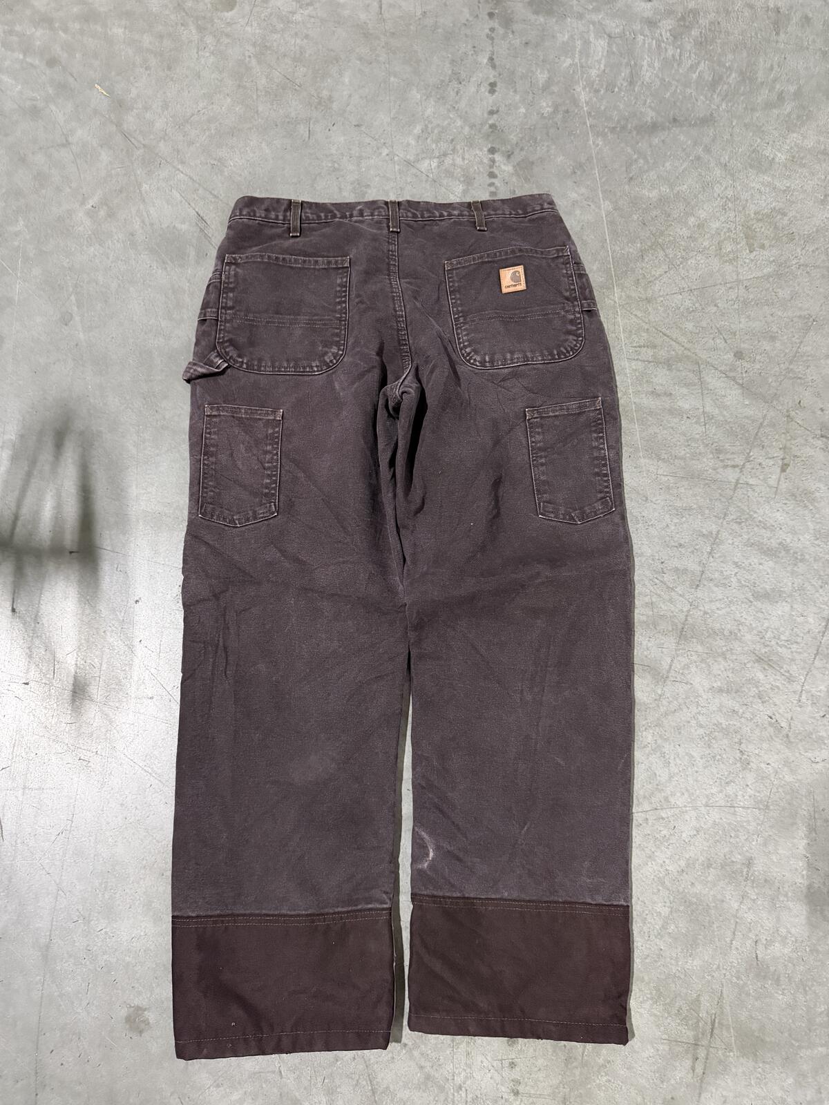 Carhartt B194 DKB Double Knee Carpenter Pants Quilt Lined Size 36x32 Vintage