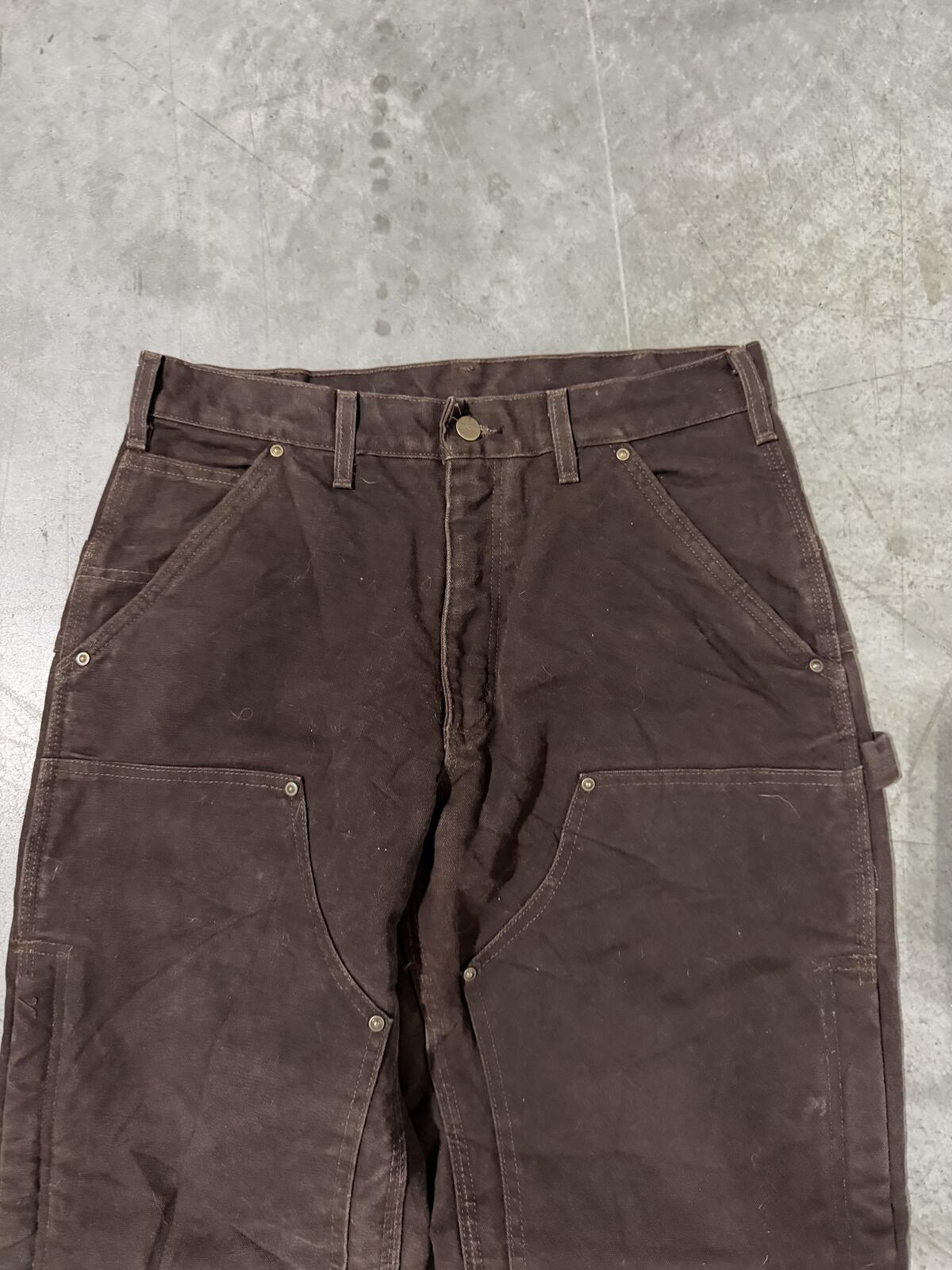 Carhartt B194 DKB Double Knee Carpenter Pants Quilt Lined Size 32x30 Vintage