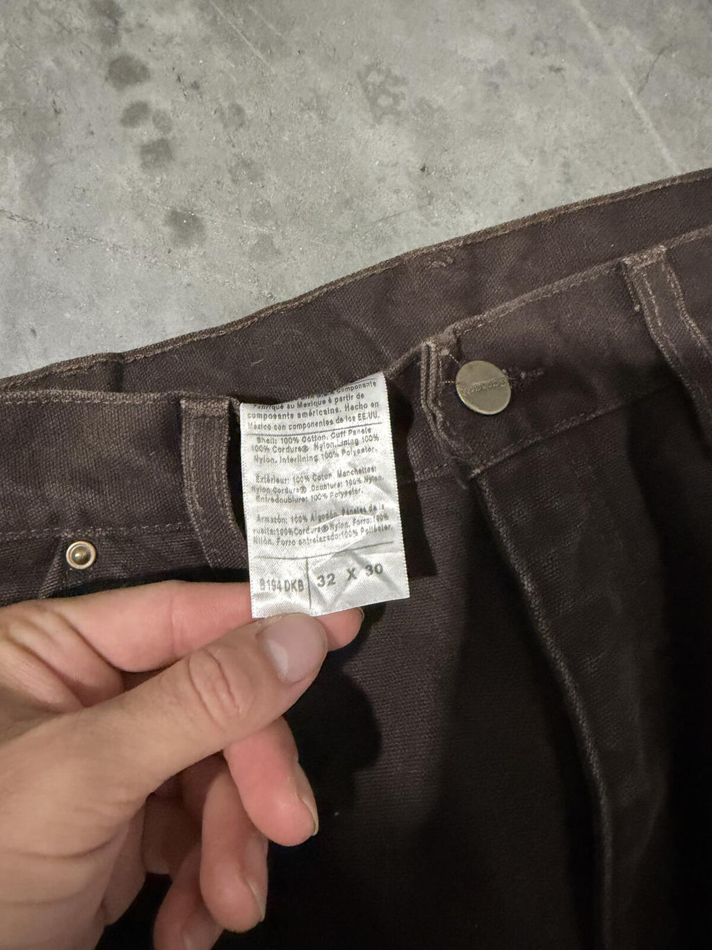 Carhartt B194 DKB Double Knee Carpenter Pants Quilt Lined Size 32x30 Vintage