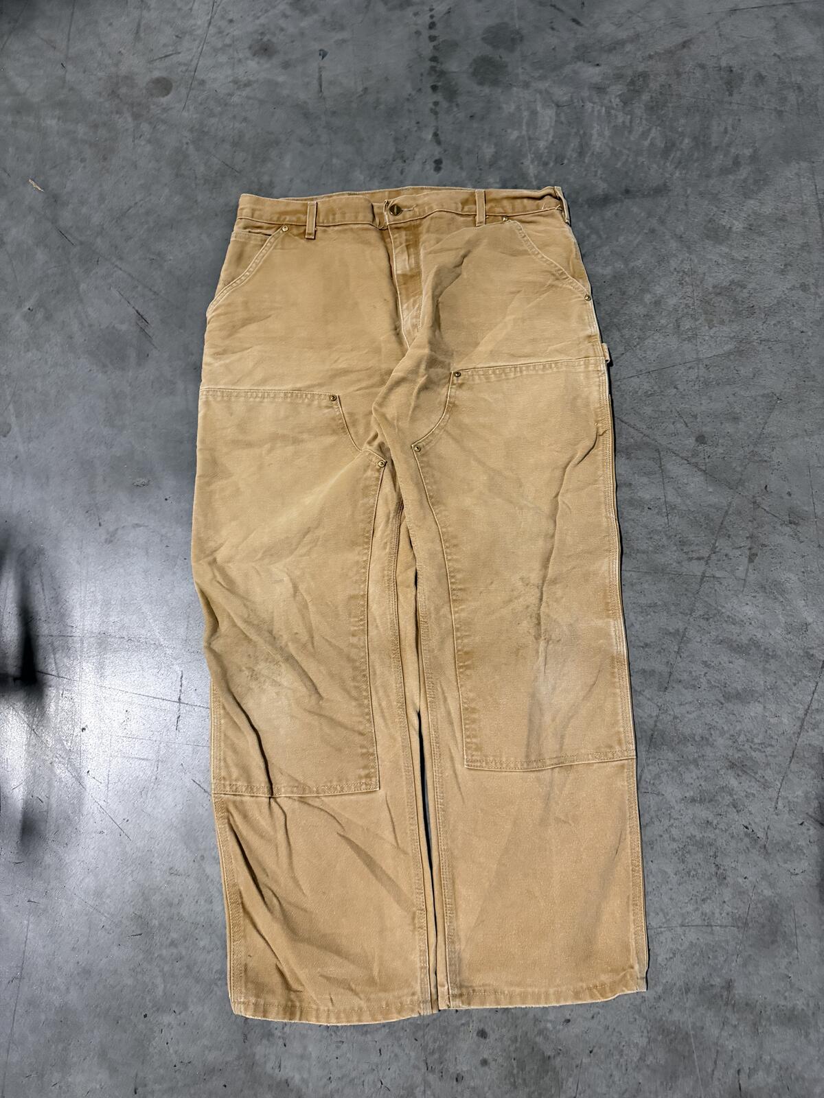 Carhartt B01 BRN Double Knee Carpenter Pants Size 38x30 Vintage