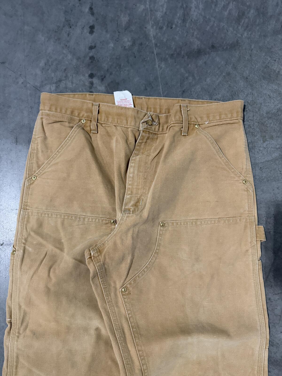 Carhartt B01 BRN Double Knee Carpenter Pants Size 36x30 Vintage