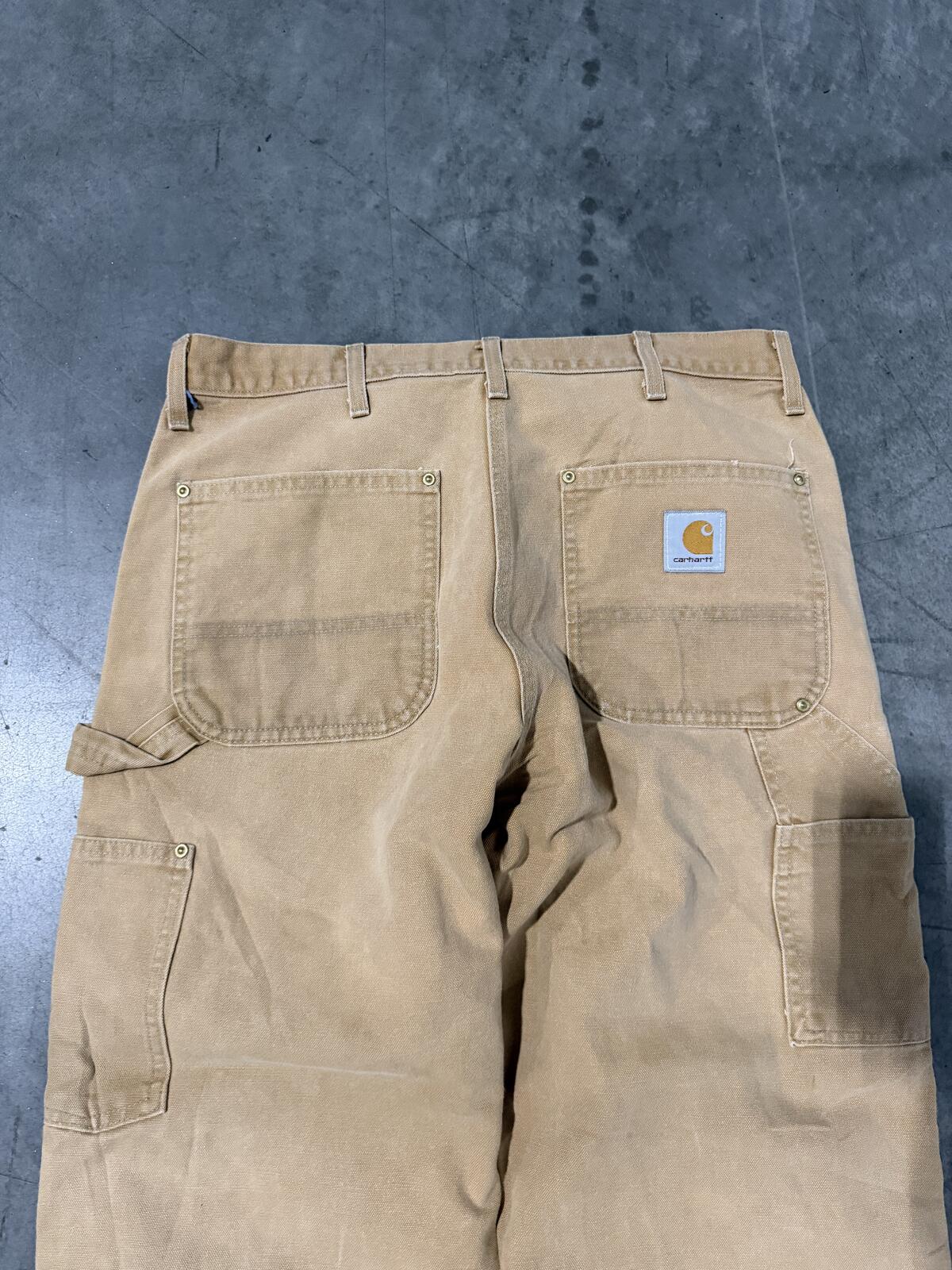 Carhartt B01 BRN Double Knee Carpenter Pants Size 36x30 Vintage