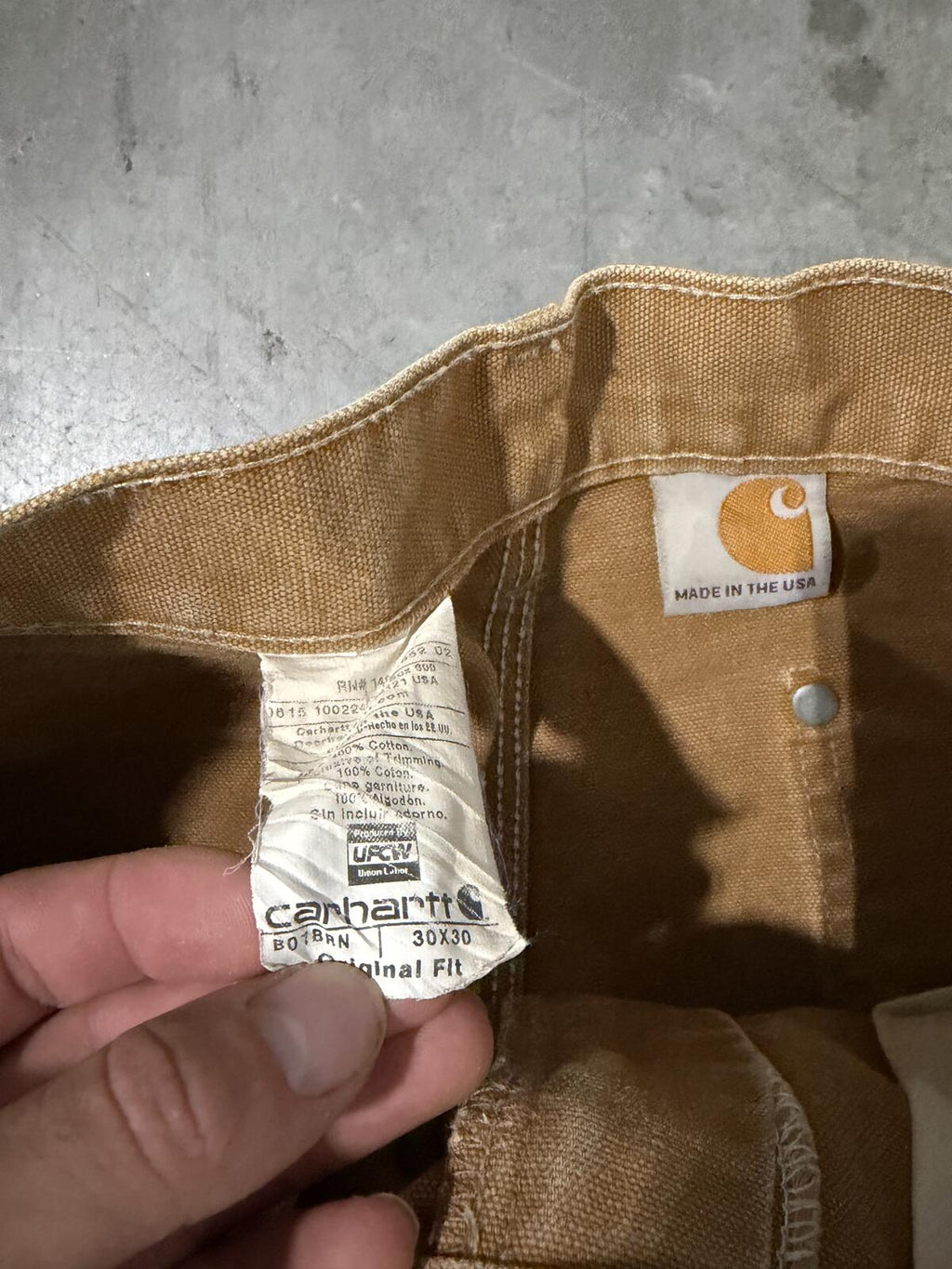 Carhartt B01 BRN Double Knee Carpenter Pants Size 30x30 Vintage