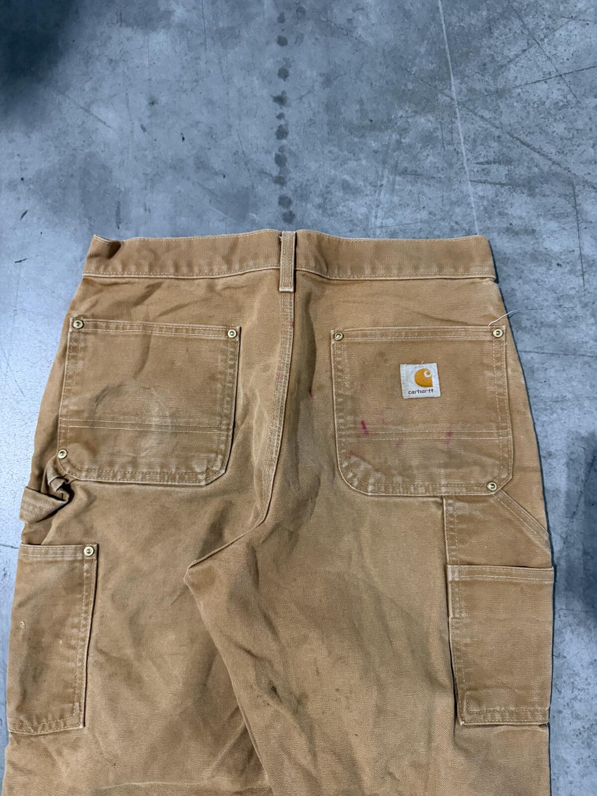 Carhartt B01 BRN Double Knee Carpenter Pants Size 30x30 Vintage