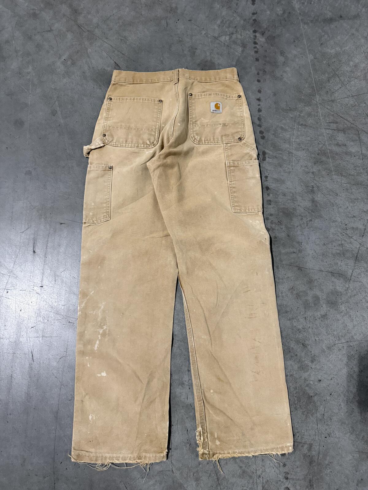 Carhartt B01 BRN Double Knee Carpenter Pants Size 29x30 Vintage