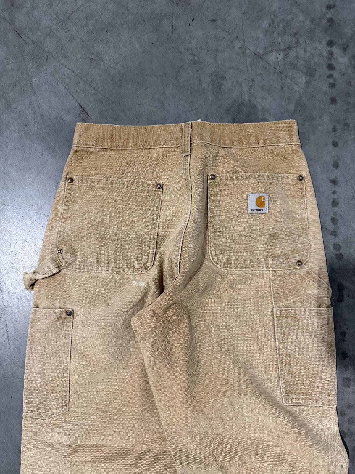 Carhartt B01 BRN Double Knee Carpenter Pants Size 29x30 Vintage