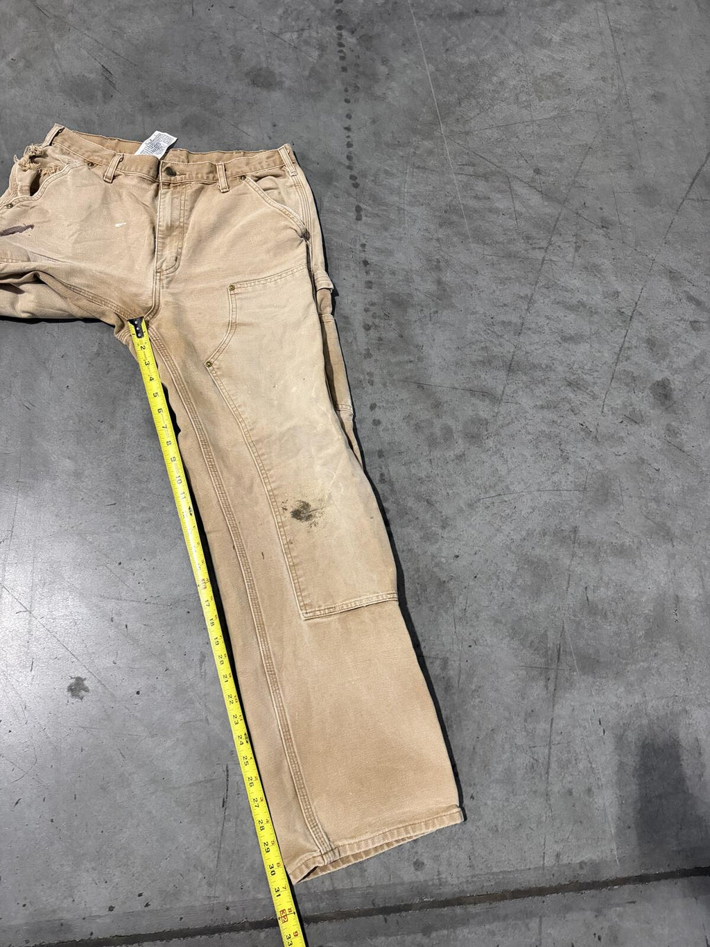 Carhartt B136 BRN Double Knee Carpenter Pants Size 34x32 Vintage