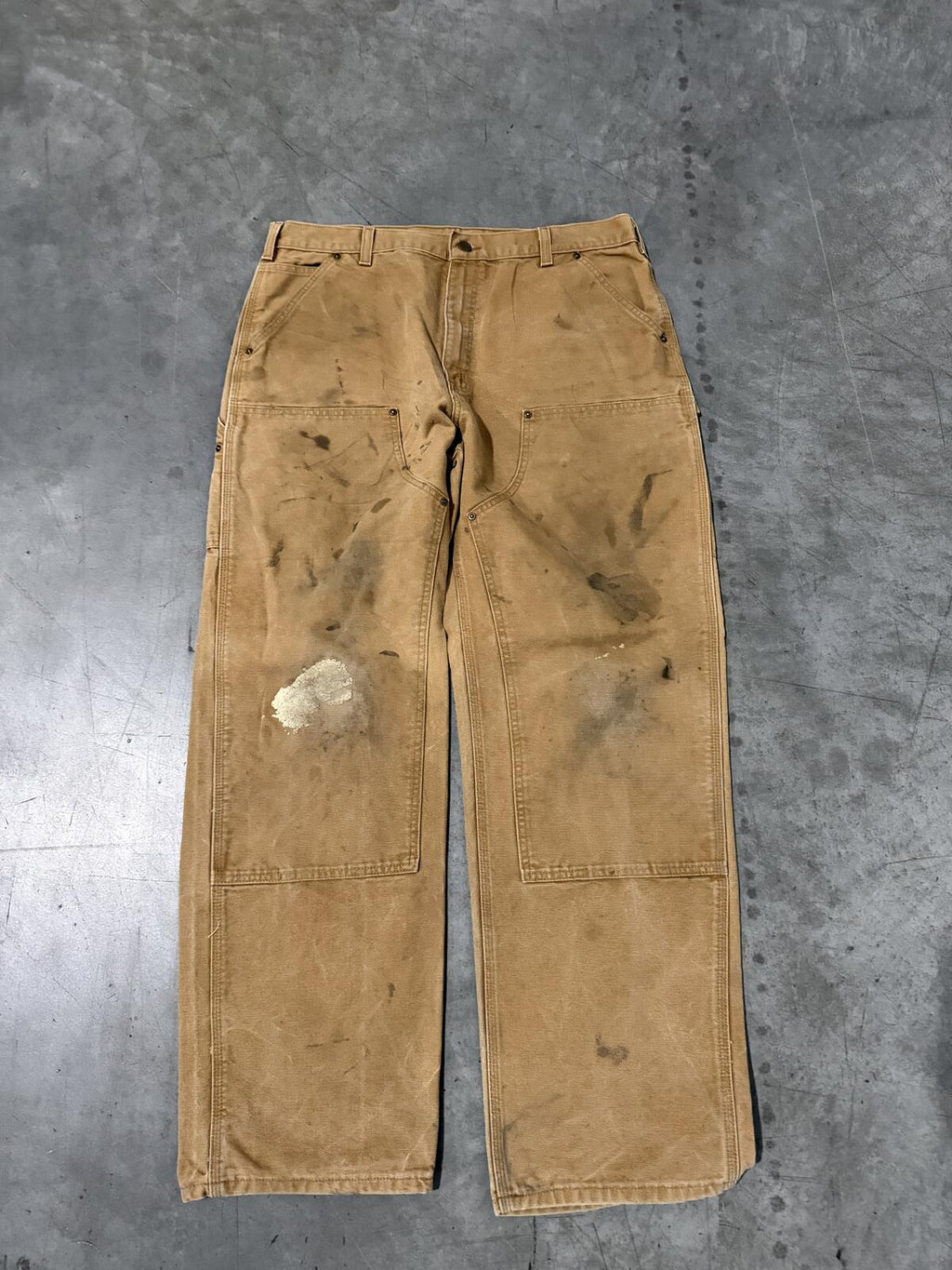Carhartt B136 BRN Double Knee Carpenter Pants Size 38x34 Vintage