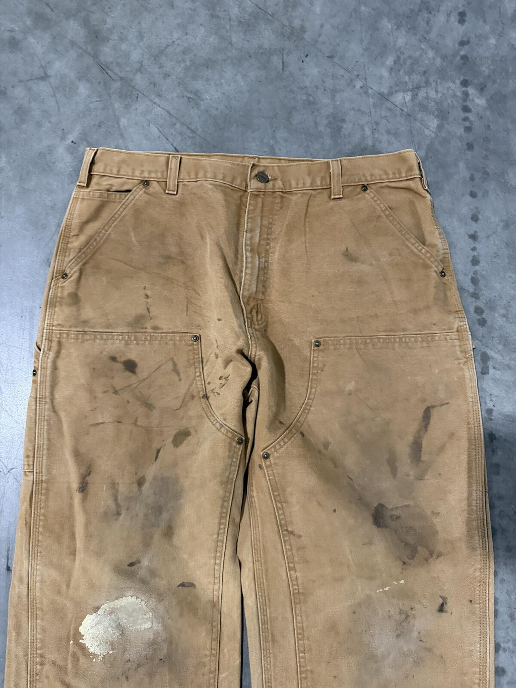 Carhartt B136 BRN Double Knee Carpenter Pants Size 38x34 Vintage