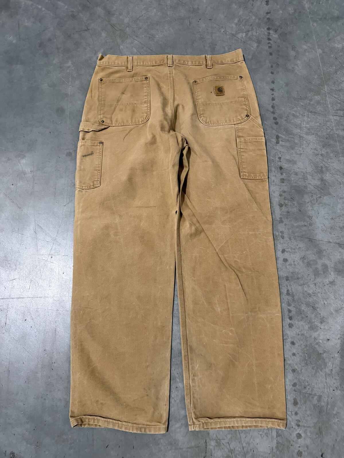 Carhartt B136 BRN Double Knee Carpenter Pants Size 38x34 Vintage