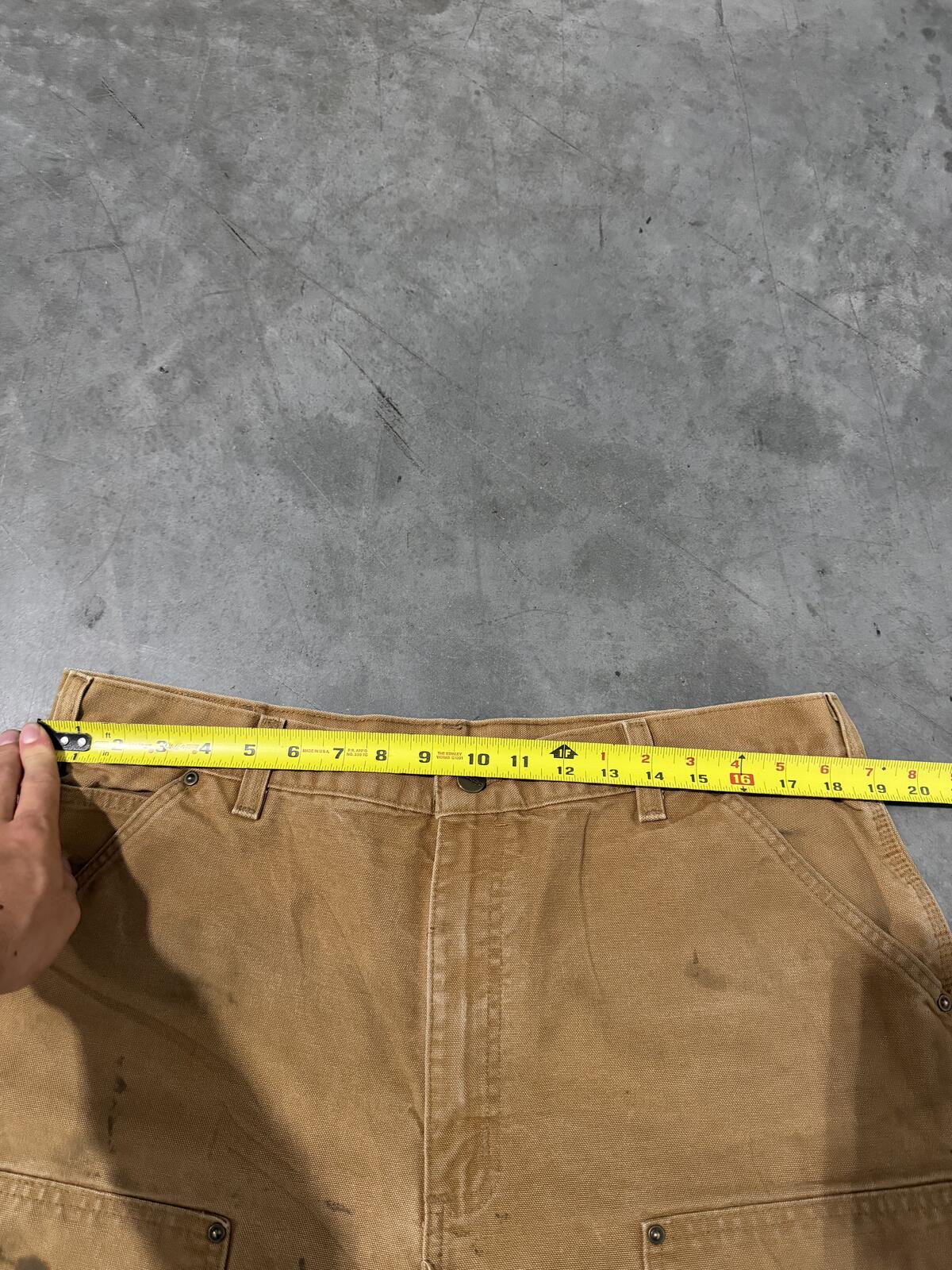 Carhartt B136 BRN Double Knee Carpenter Pants Size 38x34 Vintage