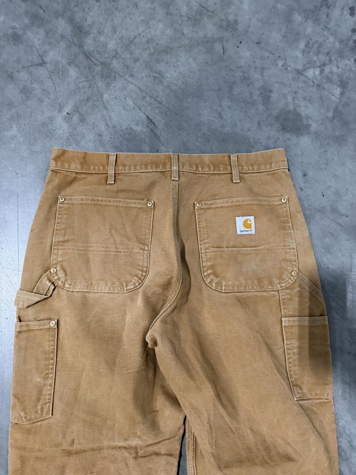 Carhartt B01 BRN Double Knee Carpenter Pants Size 34x30 Vintage