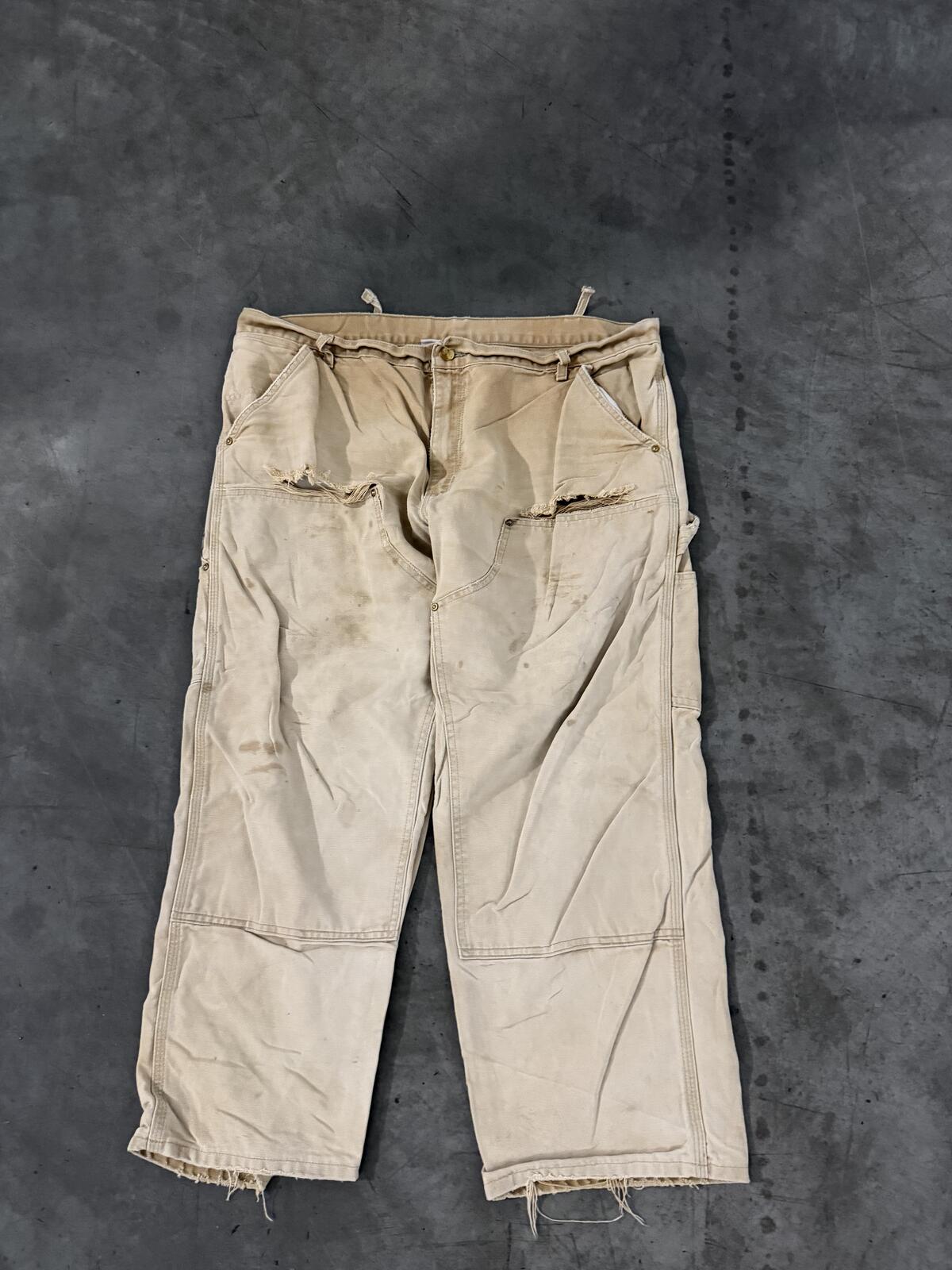Carhartt B136 BRN Double Knee Carpenter Pants Size 40x25 Vintage