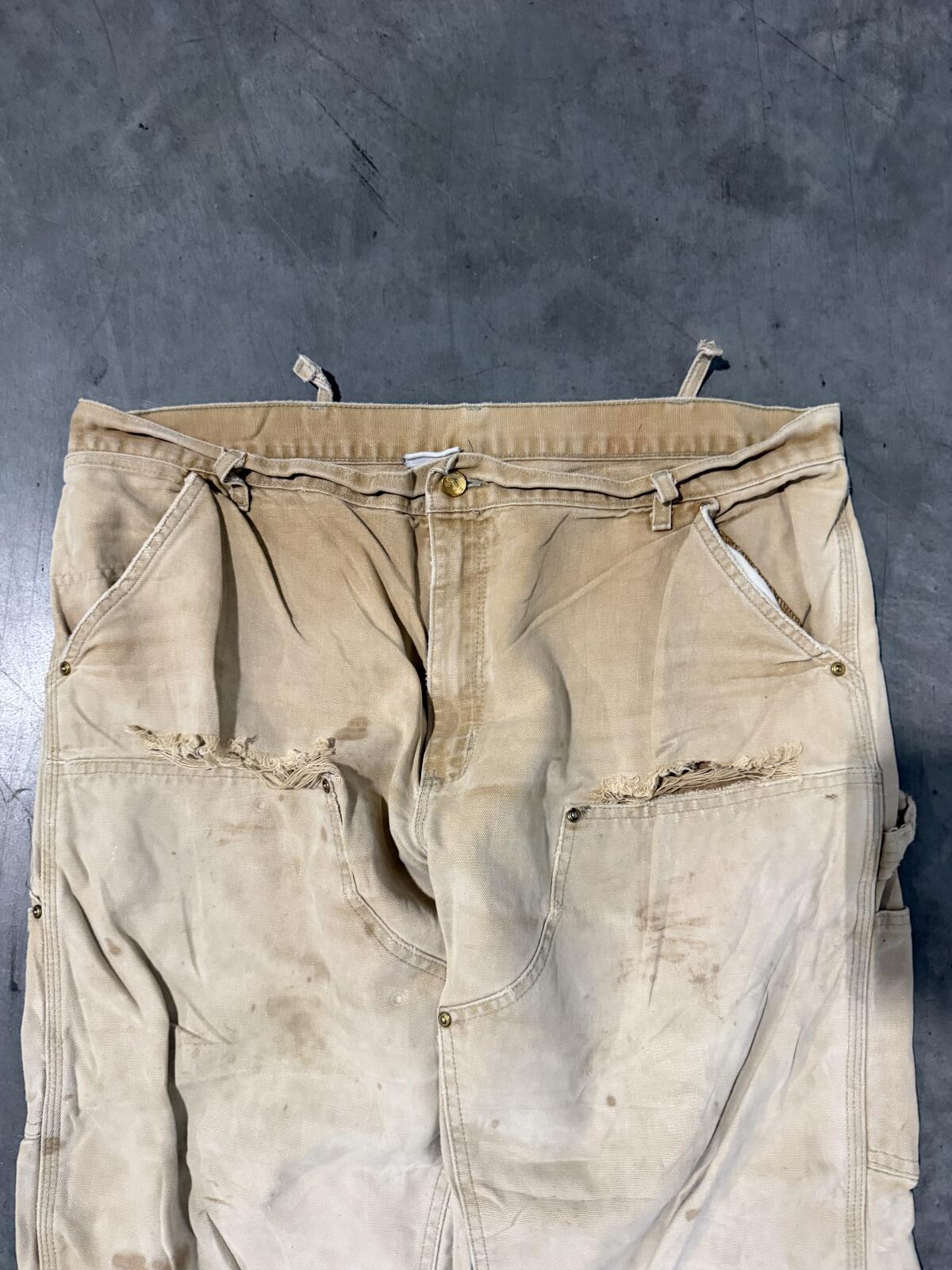 Carhartt B136 BRN Double Knee Carpenter Pants Size 40x25 Vintage