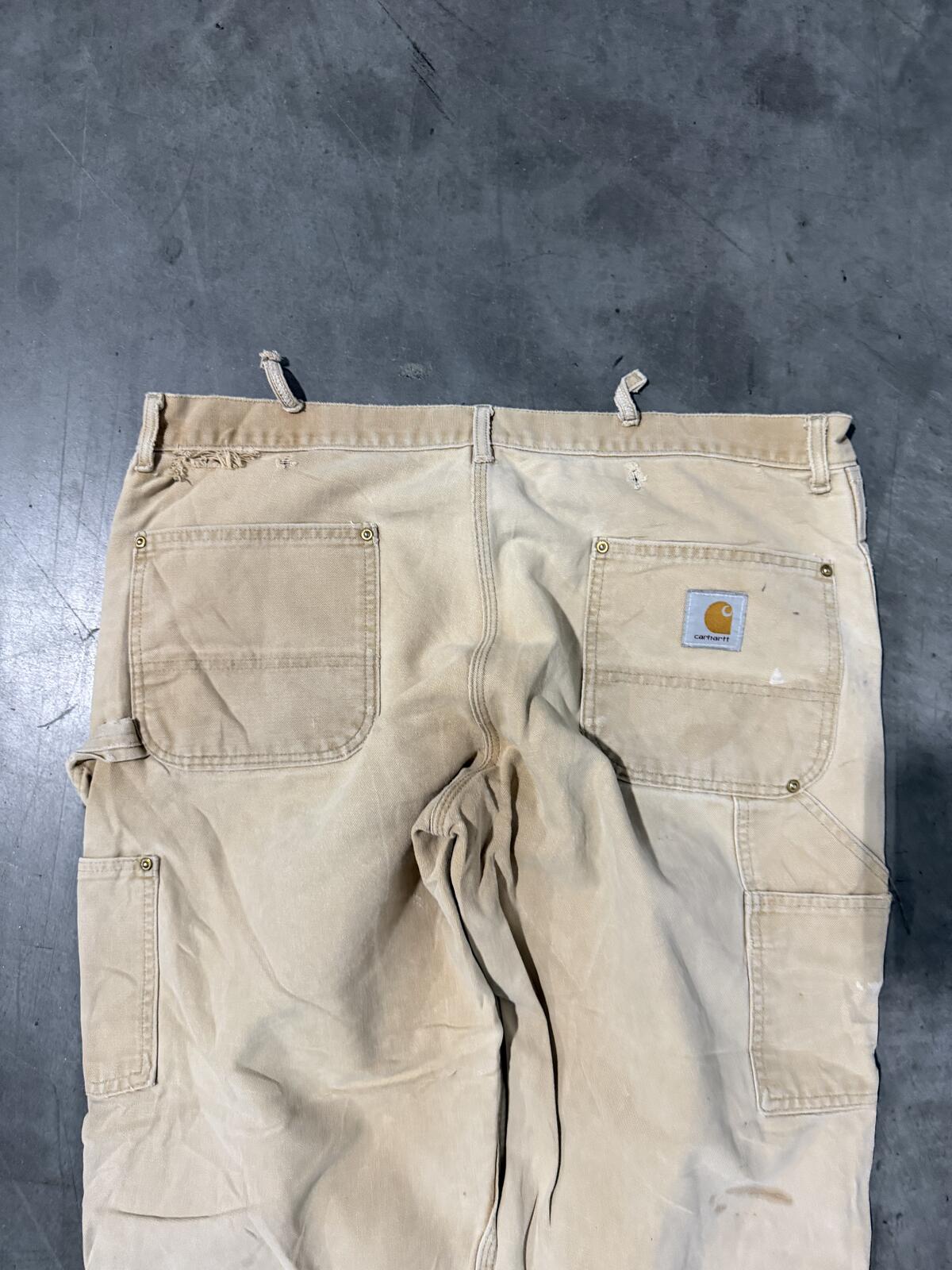 Carhartt B136 BRN Double Knee Carpenter Pants Size 40x25 Vintage