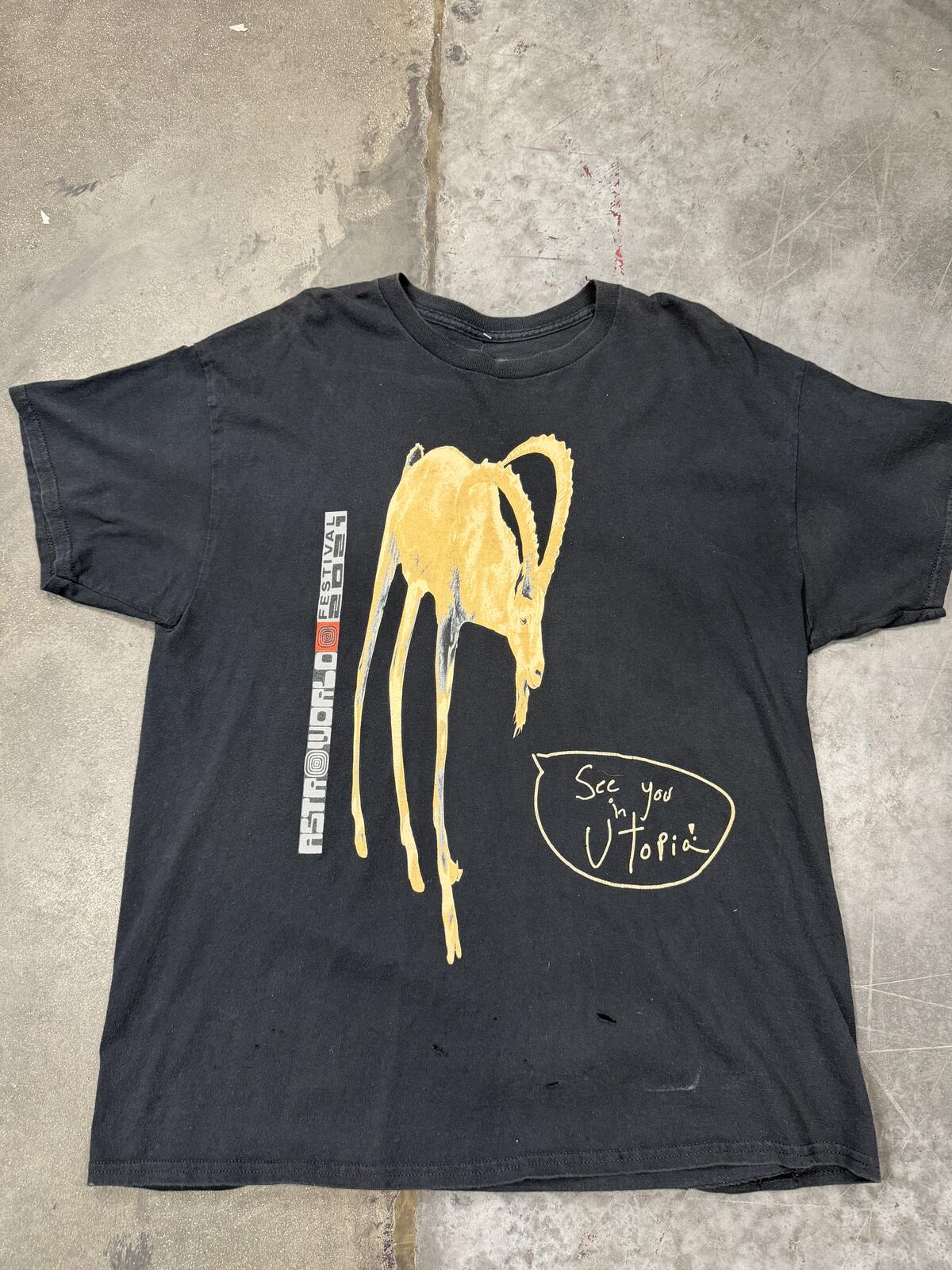 Travis Scott Astroworld Festival 2021 Concert Merch Goat Utopia Size Large