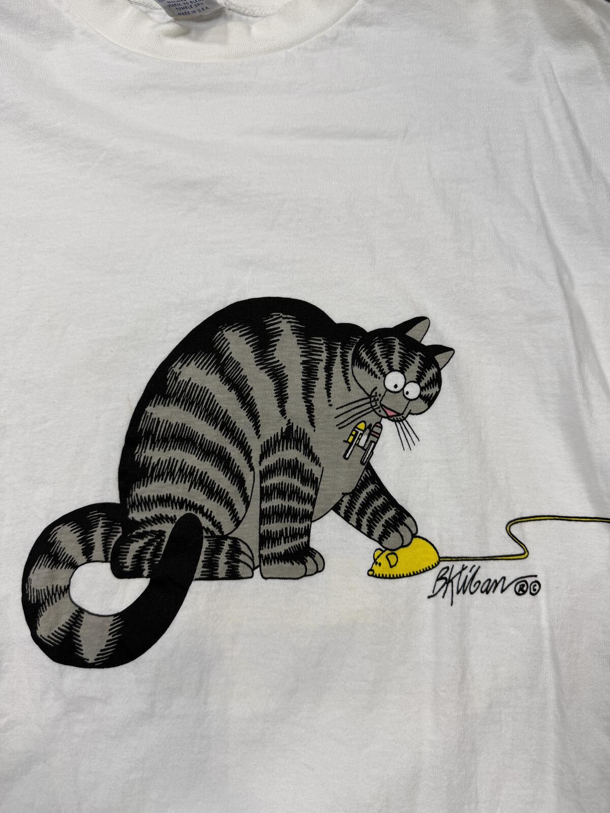 Vintage B. Kliban Crazy Shirt Hawaii Cat Mouse Single Stitch Unisex Size Large