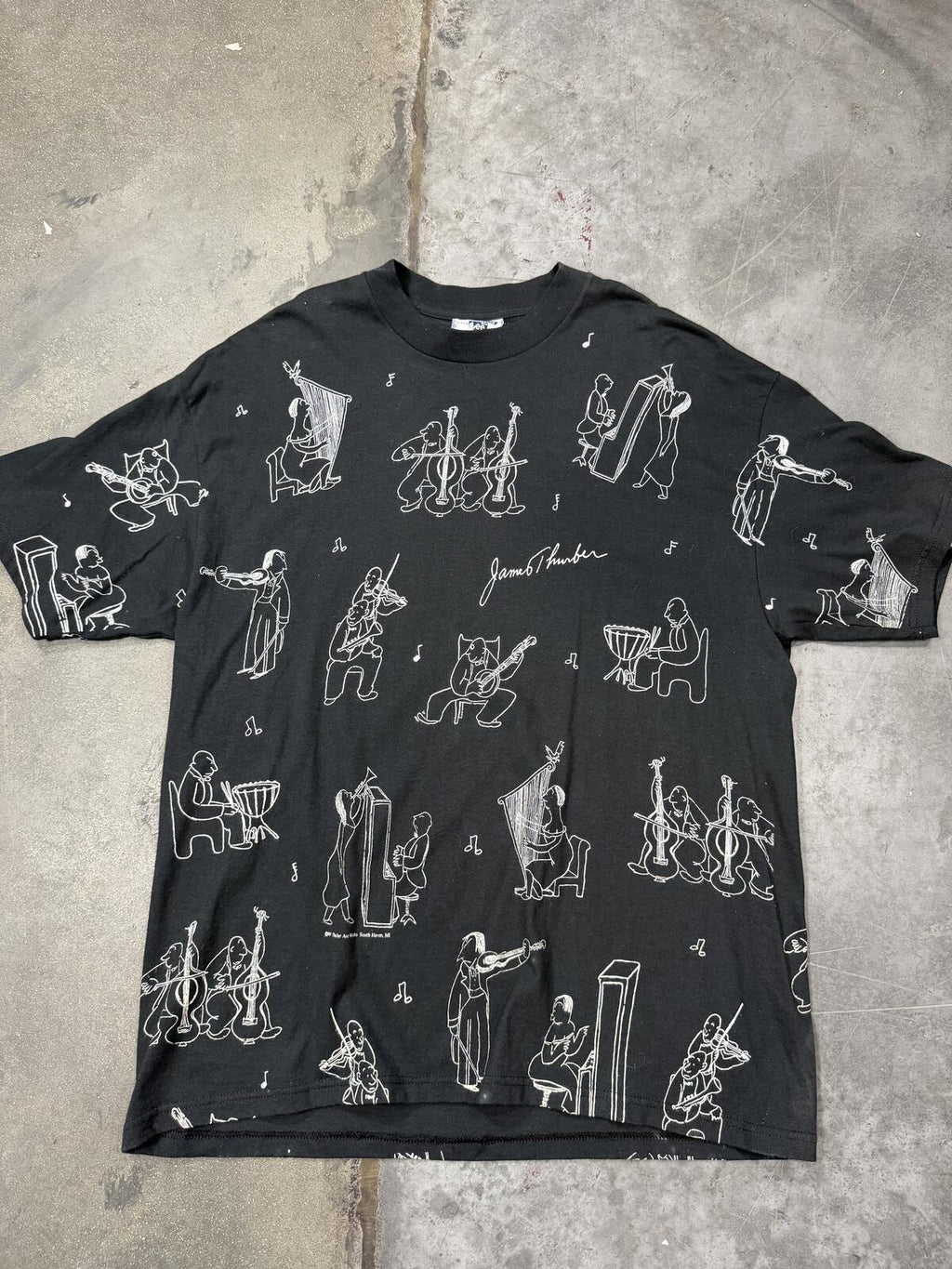 Vintage James Thurber Wildwood Productions AOP Graphic Vintage Shirt.