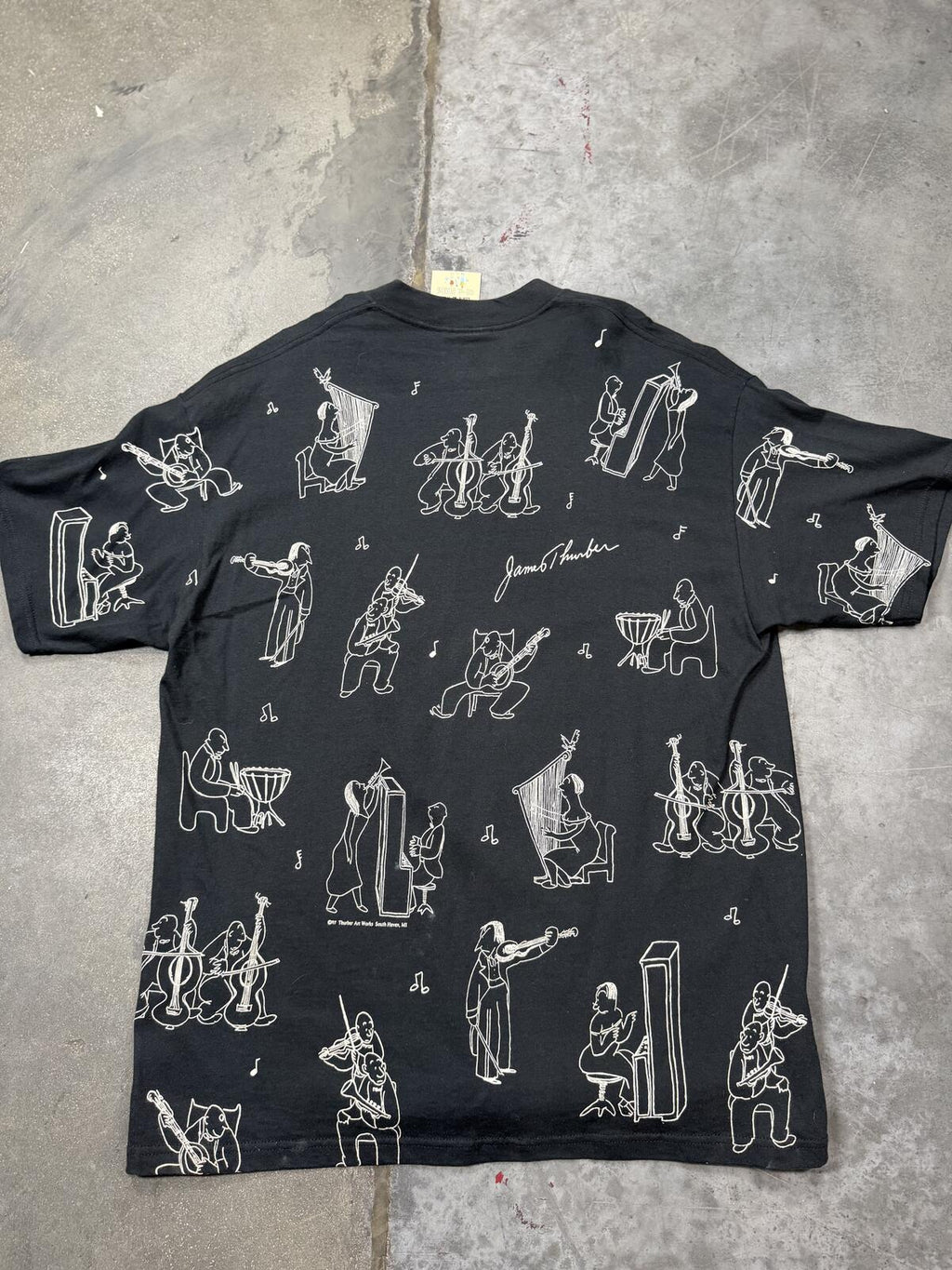 Vintage James Thurber Wildwood Productions AOP Graphic Vintage Shirt.