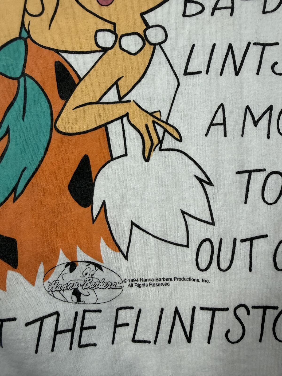 Vintage1994 Flintstones AOP T Shirt L Single Stitch Hanna Barbera