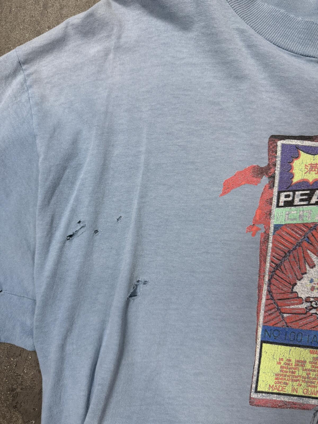 Pearl Jam Crackers Missoula Thrashed and Faded 1995 XL T-Shirt